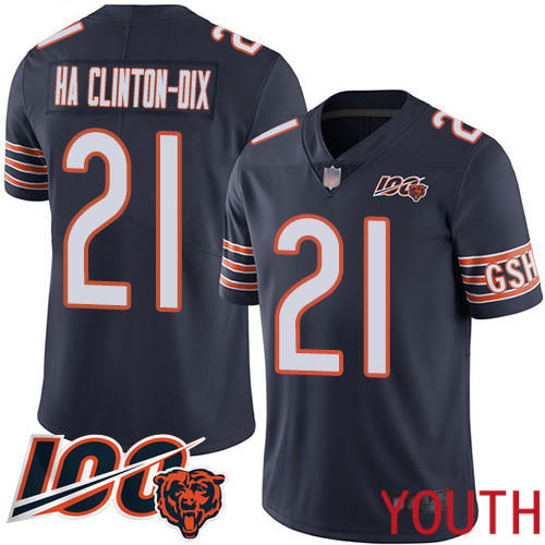 Chicago Bears Limited Navy Blue Youth Ha Ha Clinton-Dix Home Jersey NFL Football #21 100th Season